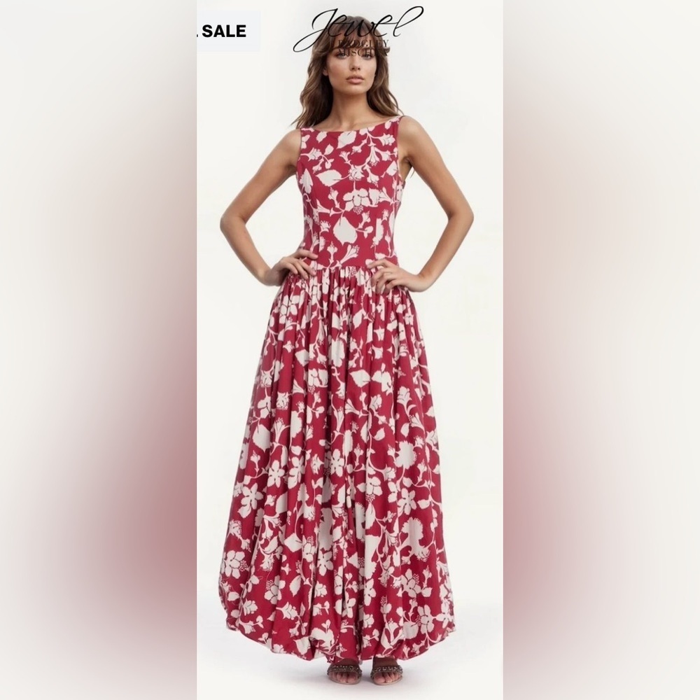 *Flawed RTR Jewel Hayden Floral Drop Waist Maxi Dress (0140)